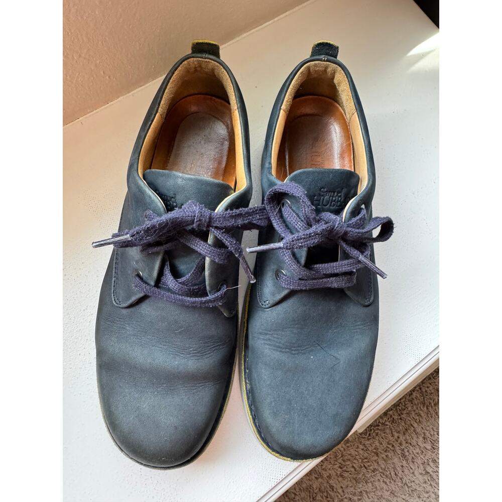 Samuel Hubbard Oxford Shoes Men's 9 M Blue Nubuck Vibram Comfort Leather